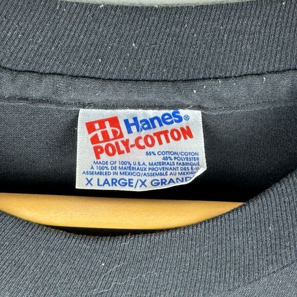 Vintage Hanes Tidal Bore Park Black Graphic Tee Mens Size XL USA Single Stitch - Picture 3 of 6